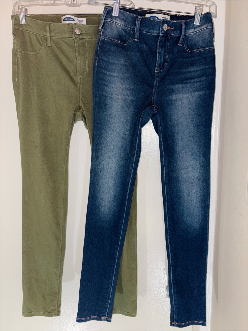Old Navy Girls Ballerina - Olive & Dark Blue Jeggings